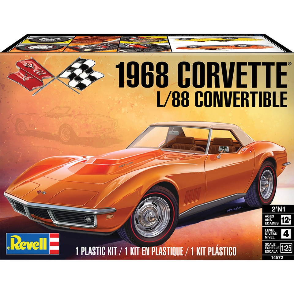 1968 Corvette L-88 Roadster - Plastic Model Kit Main Image