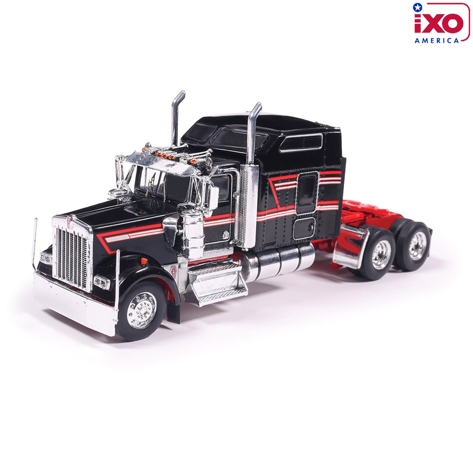 1990 Kenworth W900 - Black With Stripe 1:64 Scale Main Image