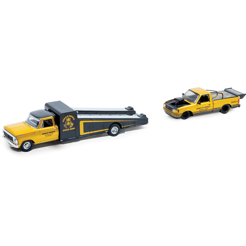 1969 Ford F-350 & 1995 Ford Ranger XLT Diecast Collection 1:64 Scale Main Image