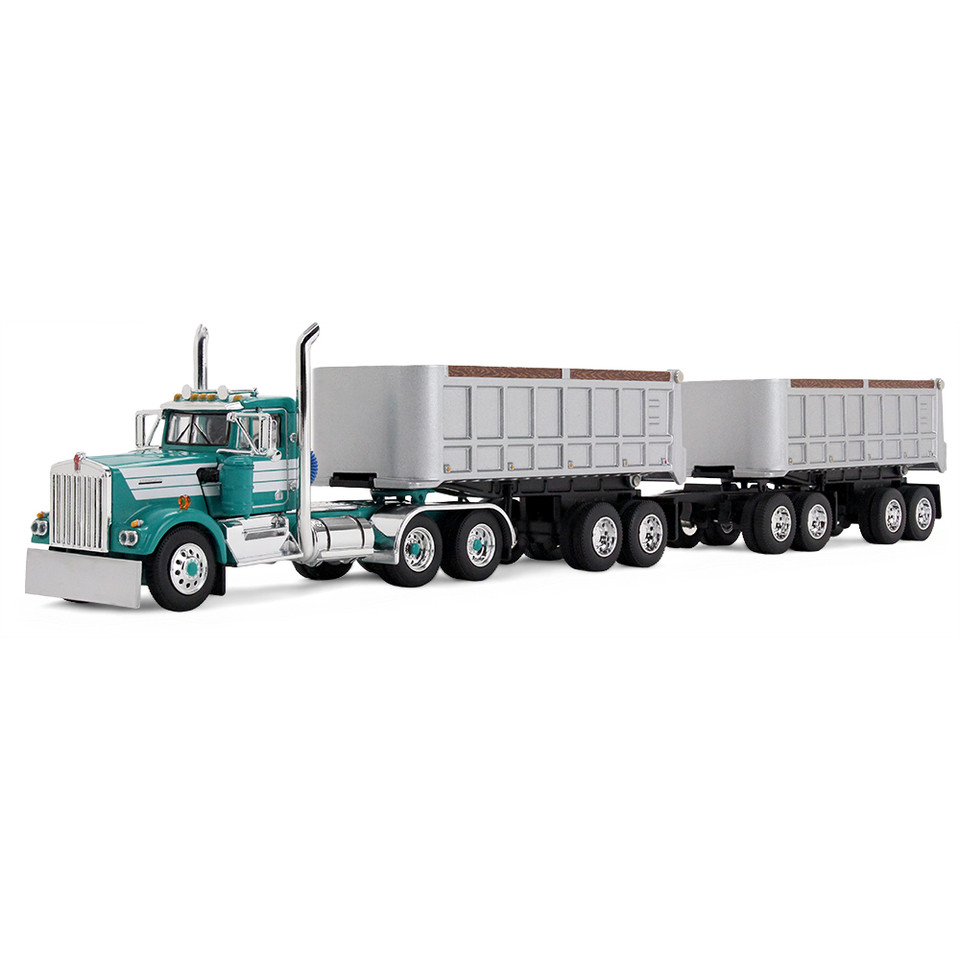 Kenworth W900A Day Cab & 22' Dual End Dump Trailers Main Image