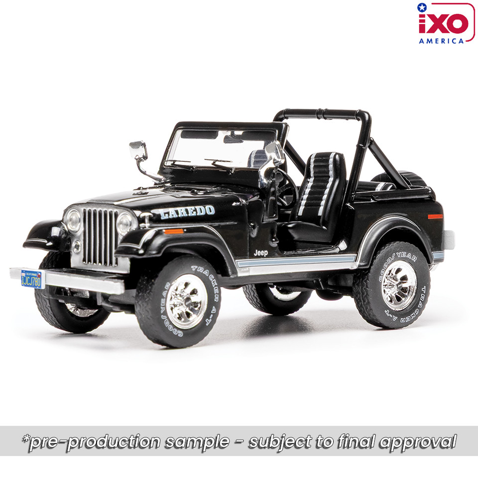 1986 Jeep CJ-7 Laredo - Black 1:43 Scale Main Image