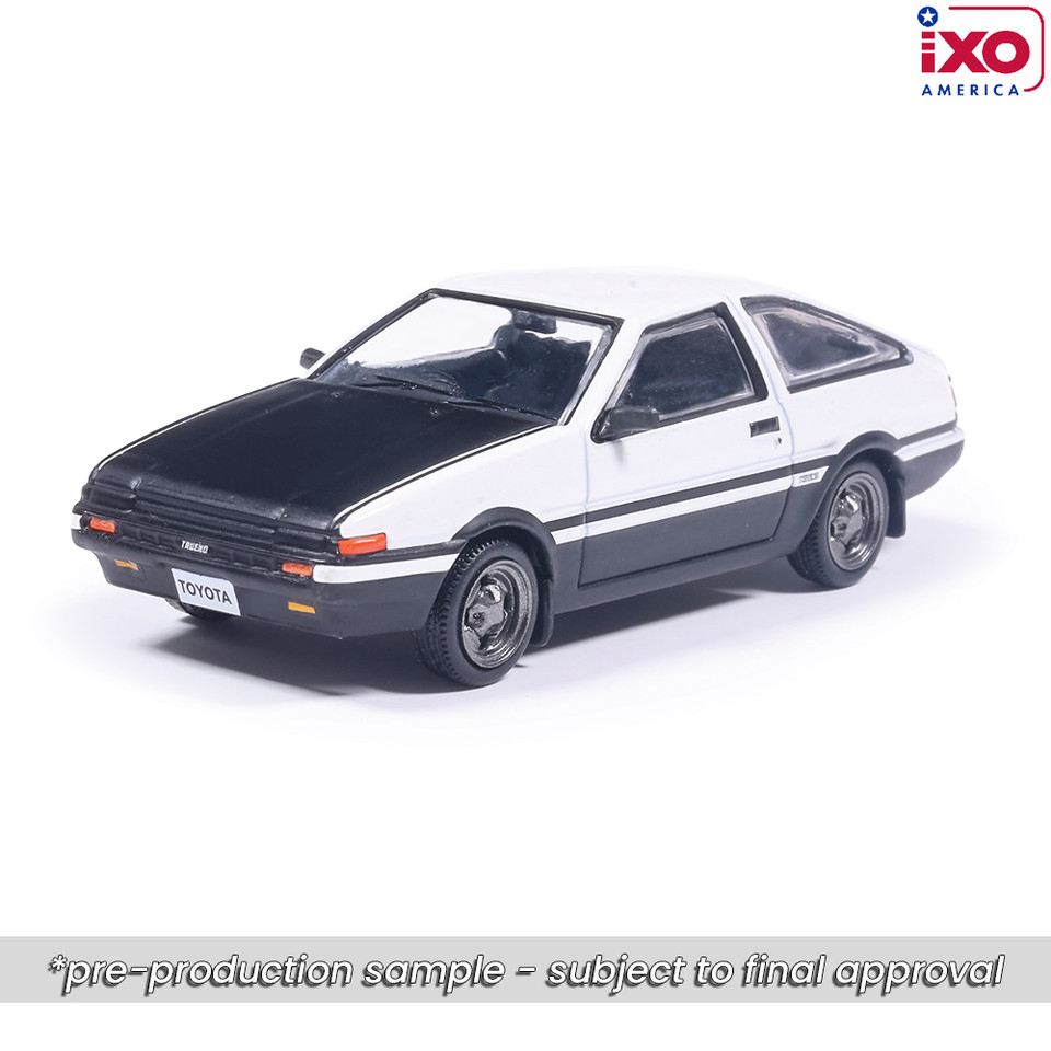 1983 Toyota Sprinter Trueno (AE86) - Black and White 1:64 Scale Main Image