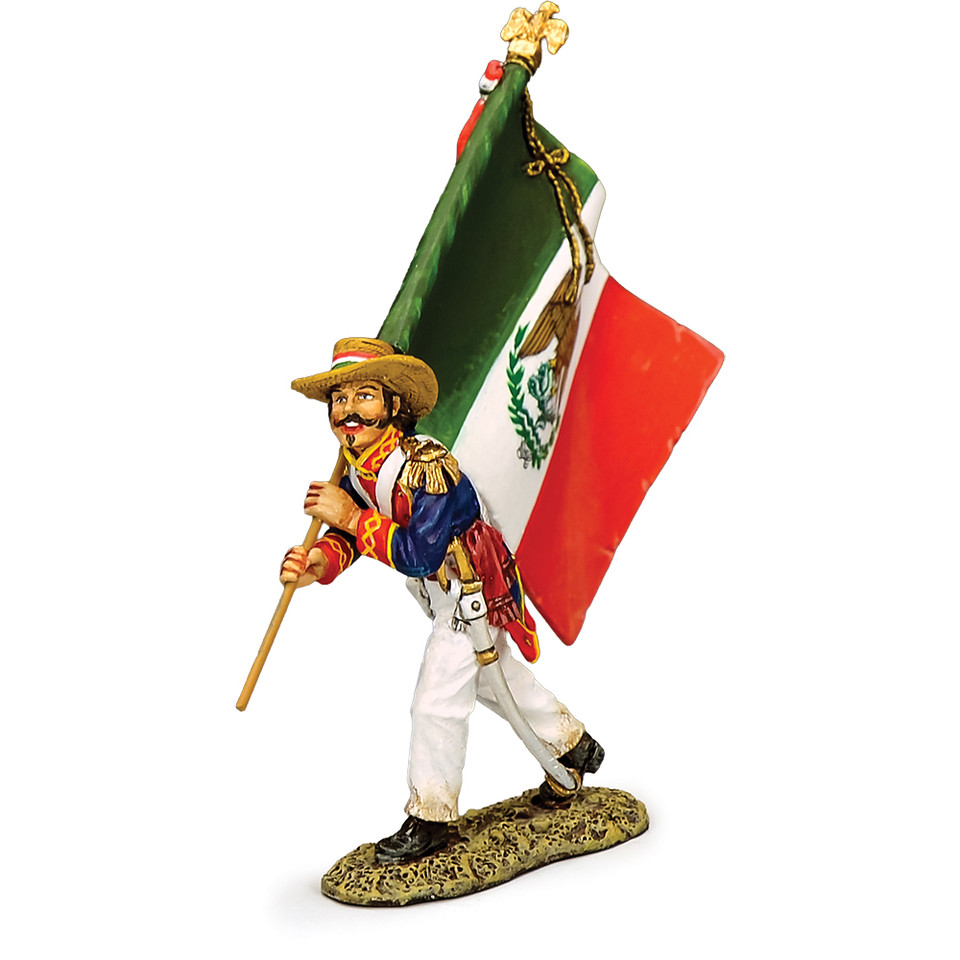 Mexican Army Flagbearer  1/30 Figure K&C (RTA138) 1:30 Scale Figures Main Image