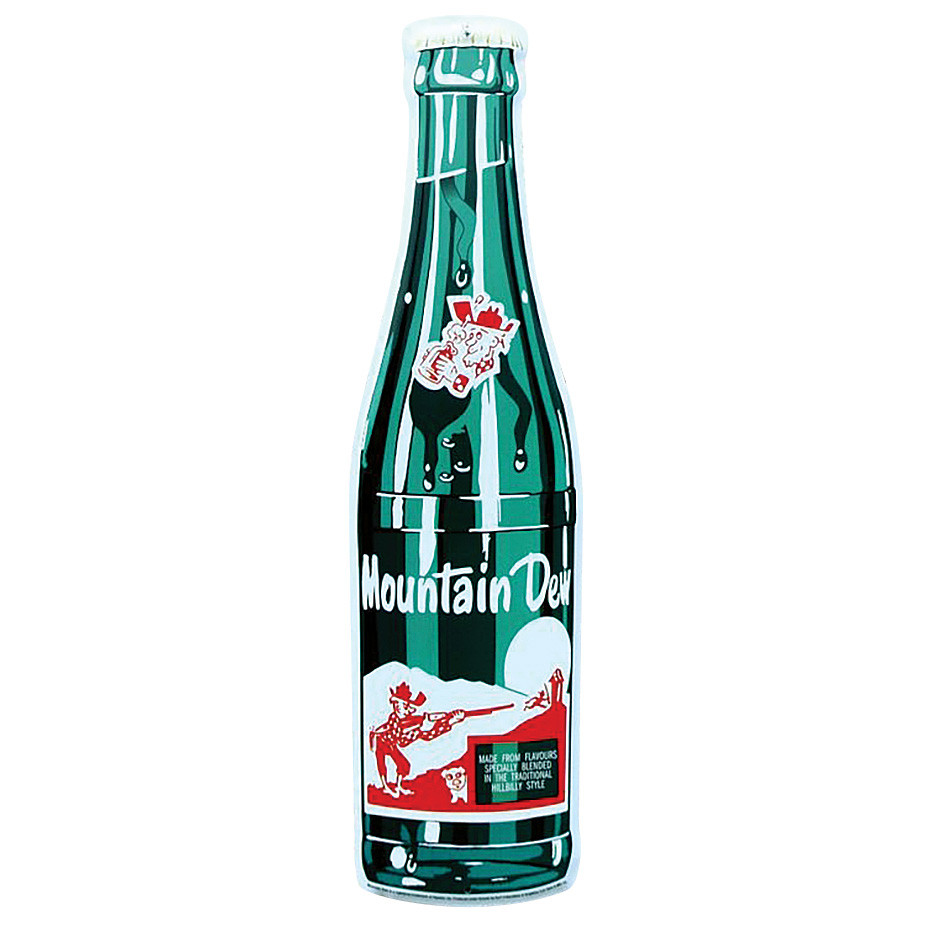 Mountain Dew Bottle Cut-out Metal Sign Main Image