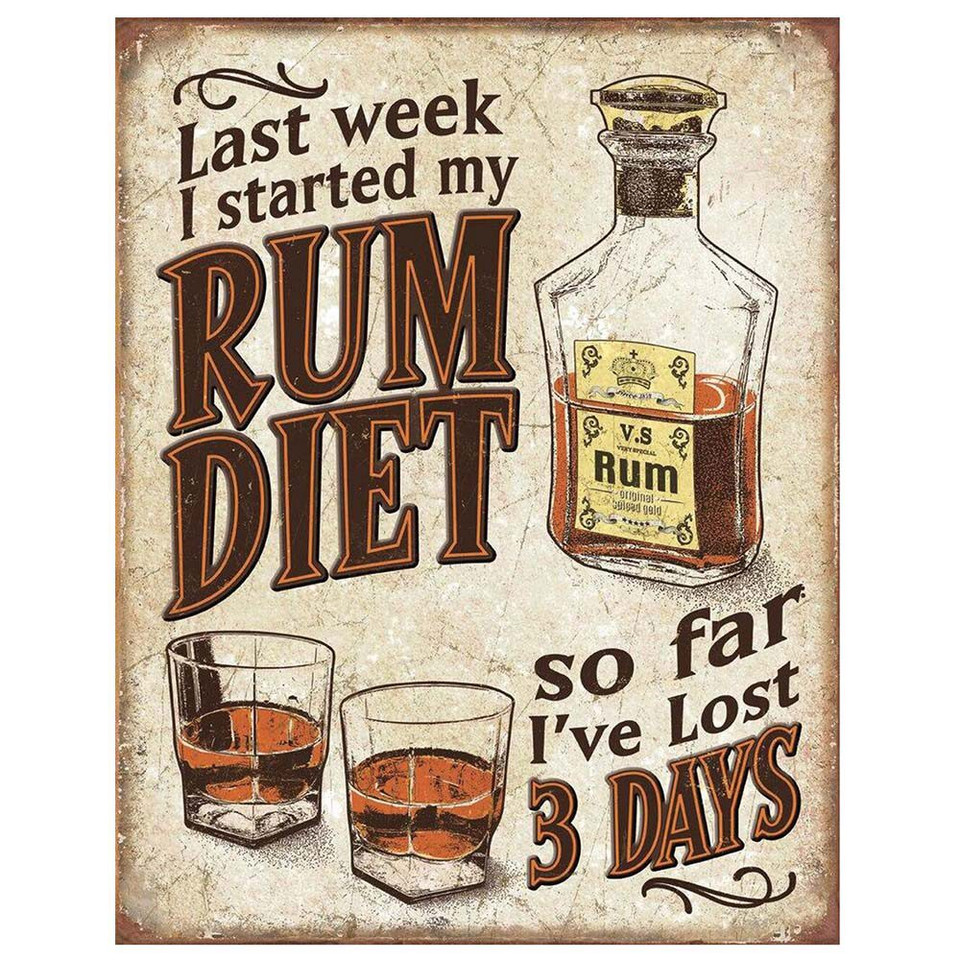 Rum Diet Metal Sign  Main Image