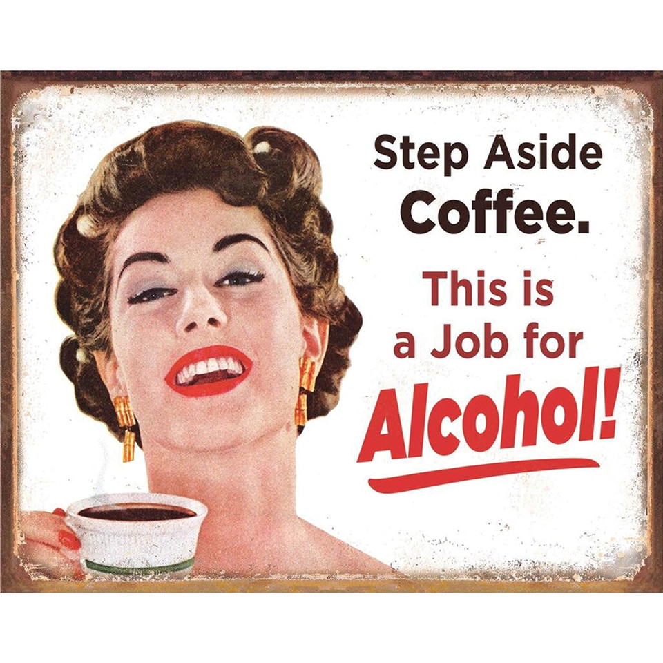 Step Aside Coffee Metal Sign Desperate Enterprises (2036)  Main Image