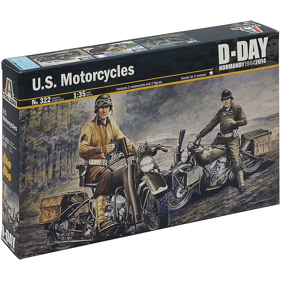 U.S. Motorcycles WW2 1/35 Kit Italeri (0322) 1:35 scale Main Image