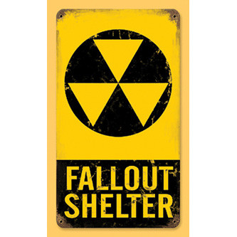 Fallout Shelter Metal Sign  Main Image