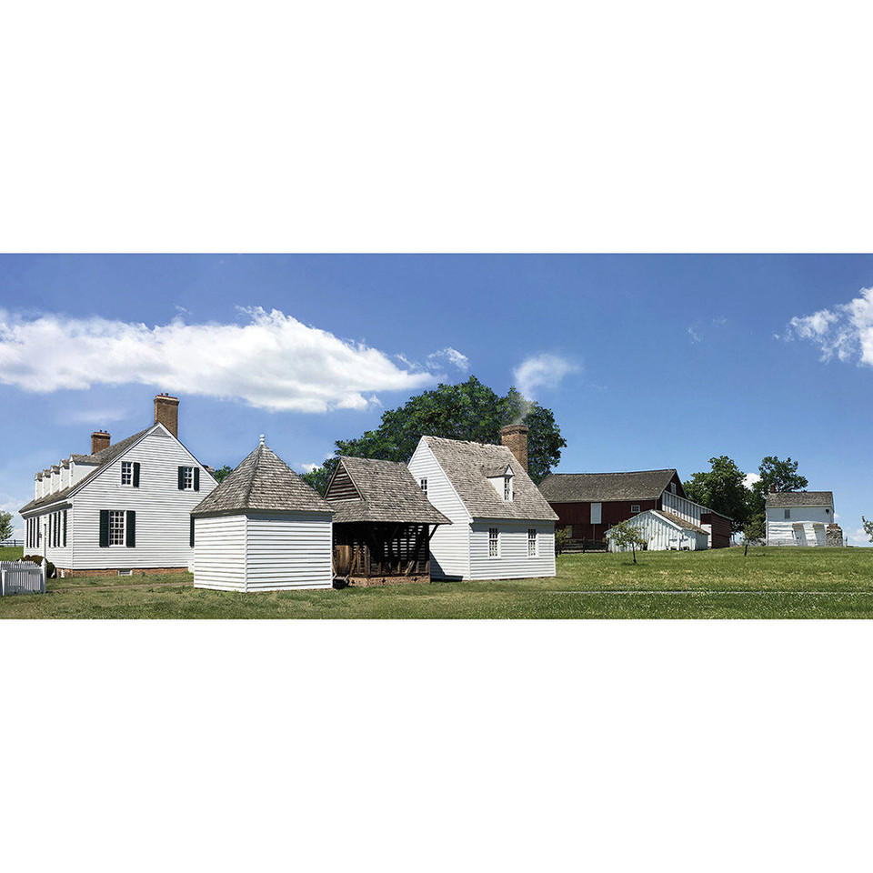 Eastern American Farmstead Backdrop -31 W x 13 H William Britain 51094 1:30 Scale Main Image