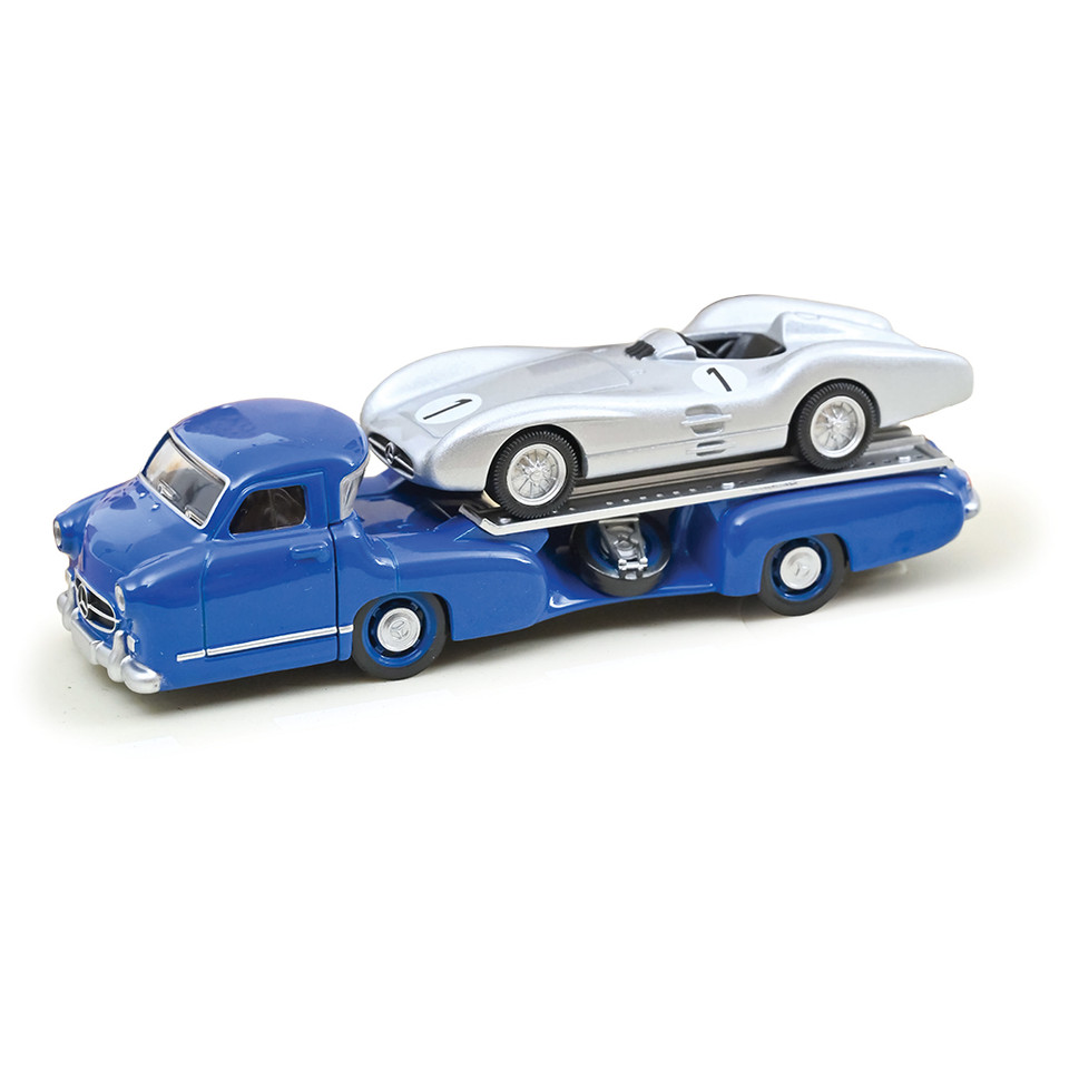 1954 Mercedes Benz Renntransporter + Mercedes Benz W196 1:64 Scale Main Image