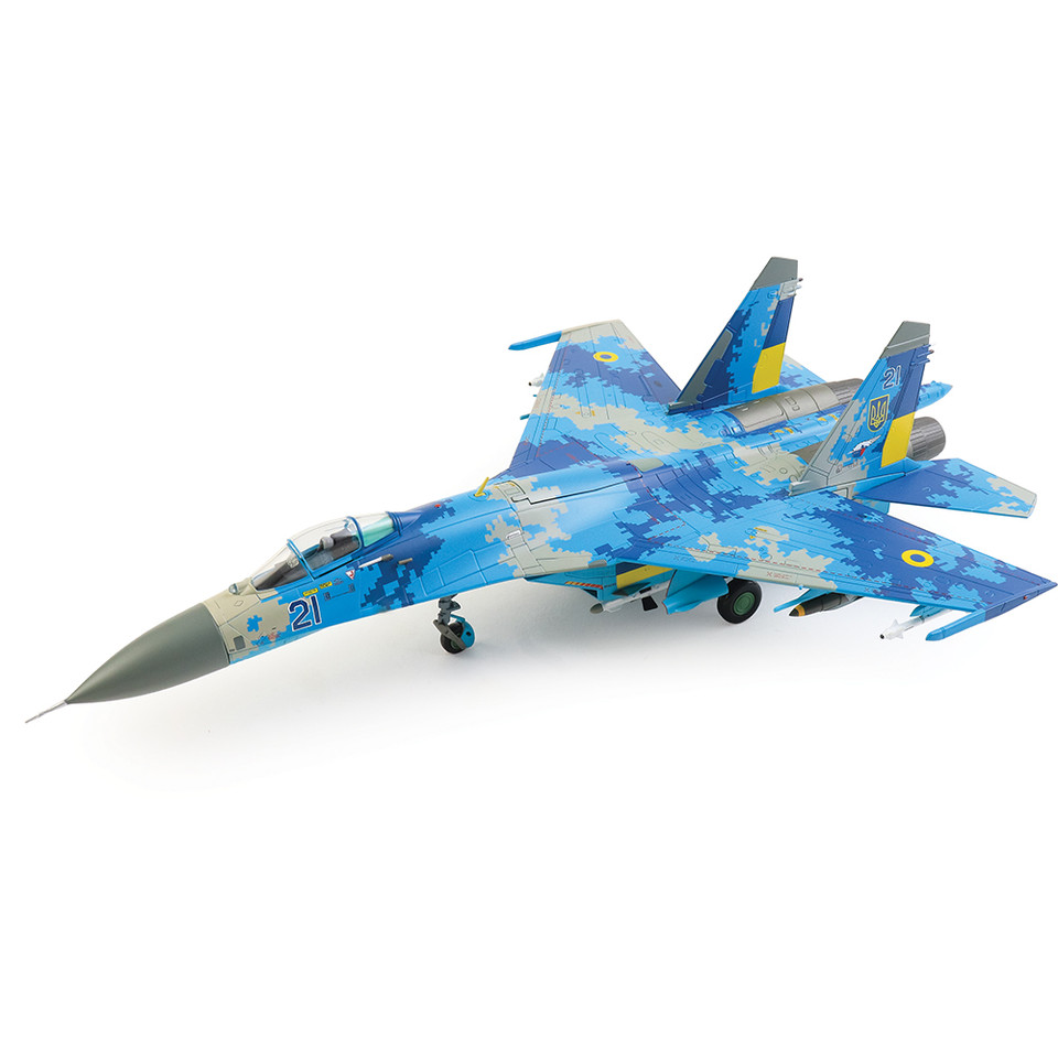 Su-27 Flanker B 1/72 Die Cast Model - HA6027 Ukrainian Air Force (with 2 x JDAM-Er gliding bombs) 1:72 scale Main Image
