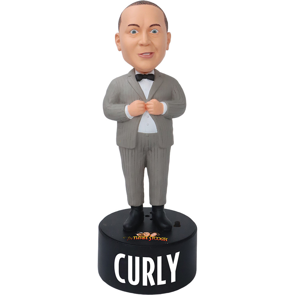 Curly Stooge Talking Bobblehead  Nat. Bobblehead HOF (632125670297) Main Image