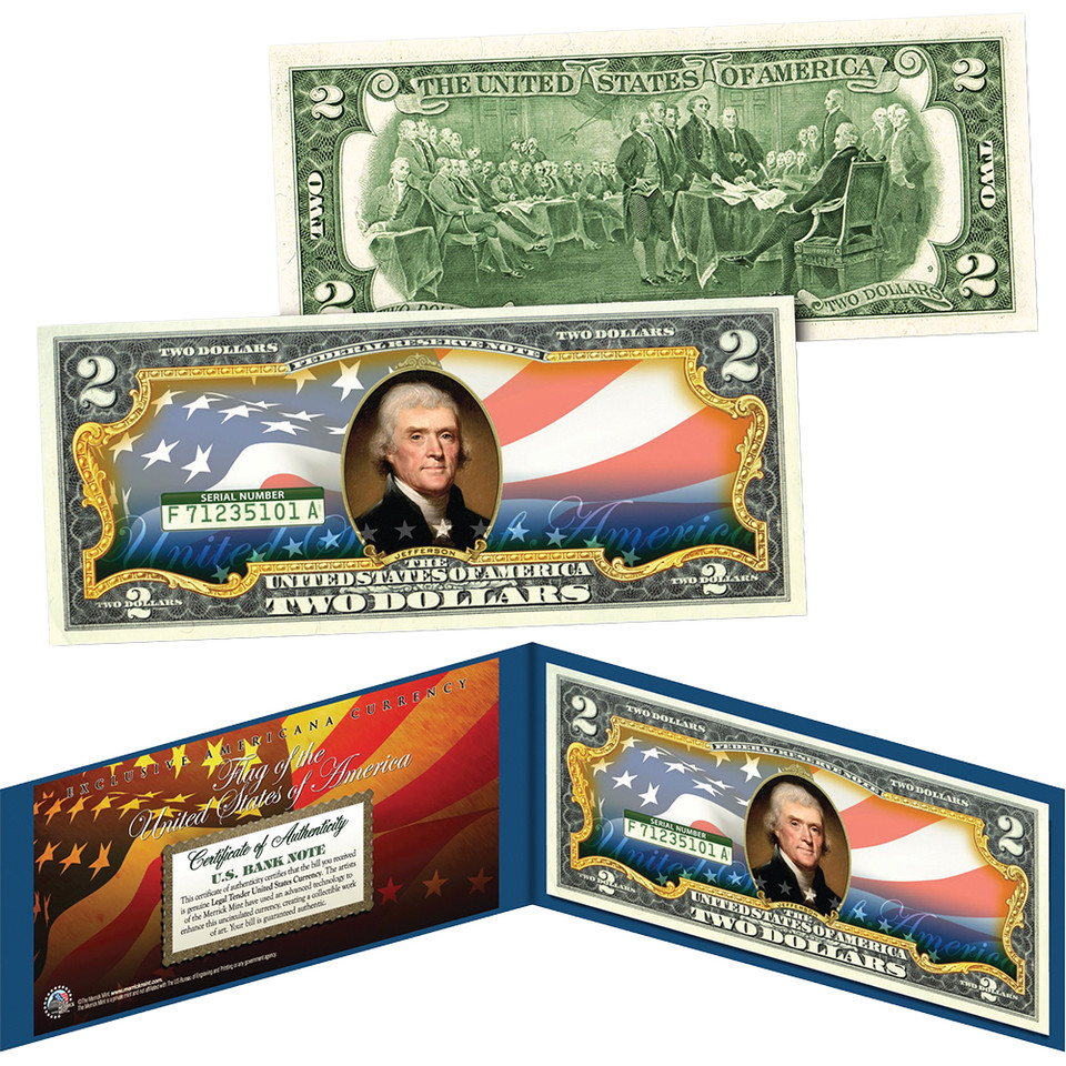 American Flag Colorized $2 Bill NewDesign_Flag_2Bill Main Image