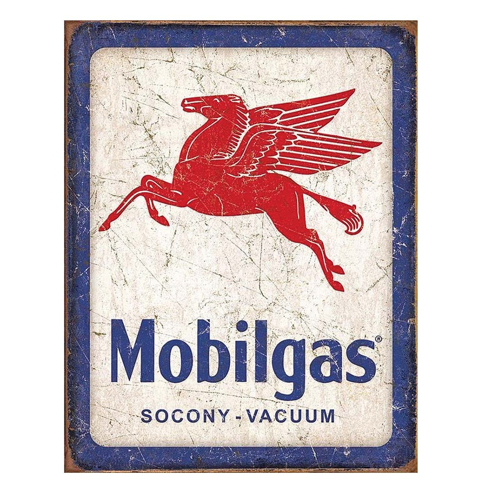 Mobilgas Pegasus Metal Sign Main Image