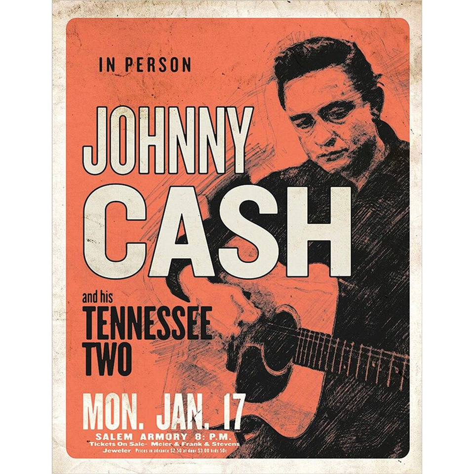 Johnny Cash & His Tennessee Two Metal Sign Main Image