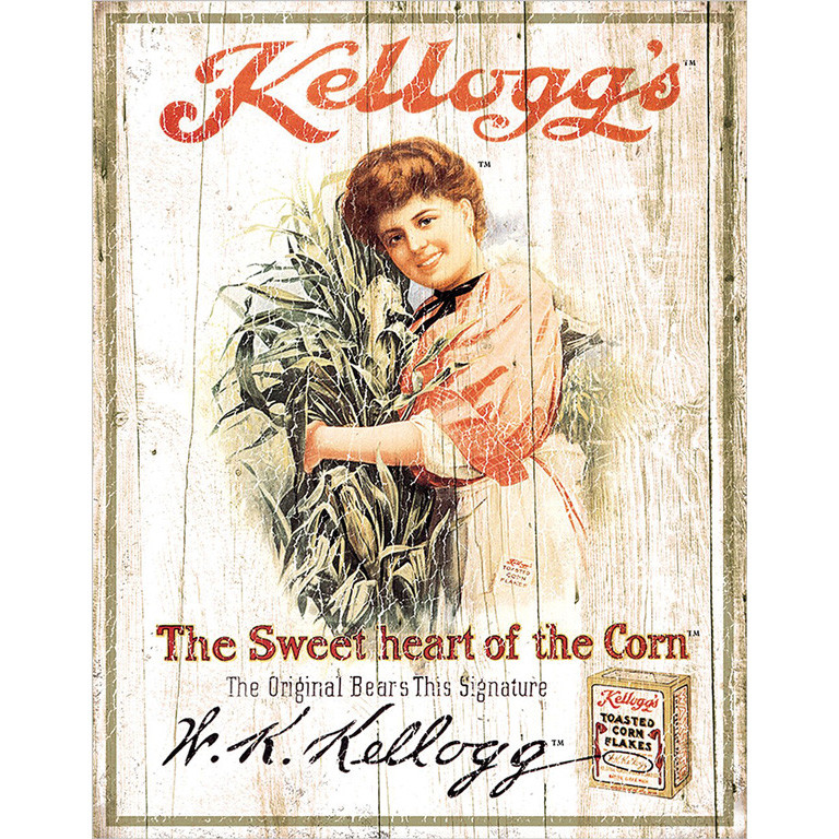 Kellogg's Sweetheart Metal Sign Main Image