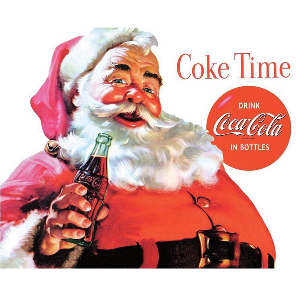 Santa Coke Metal Sign Main Image