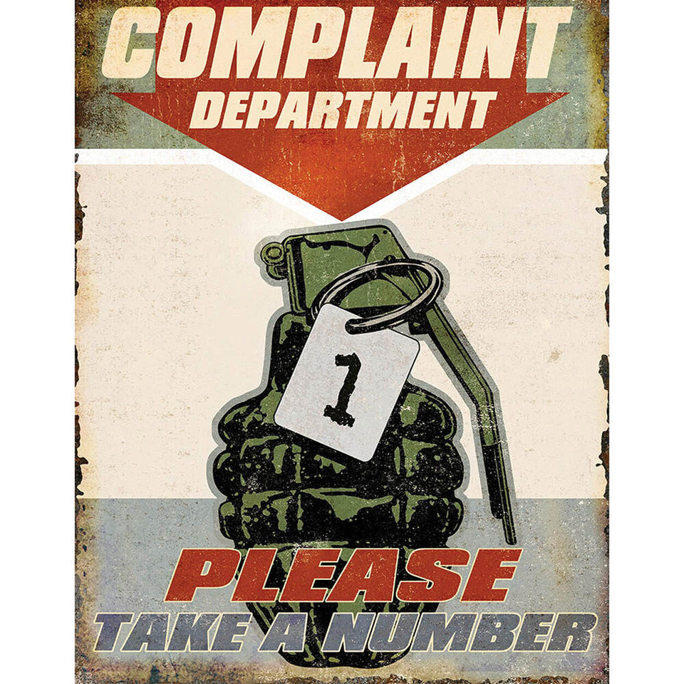 Take a Number Metal Sign  2487 Main Image