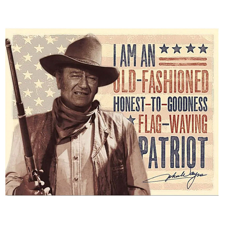 John Wayne Patriot Metal Sign 2392 Main Image