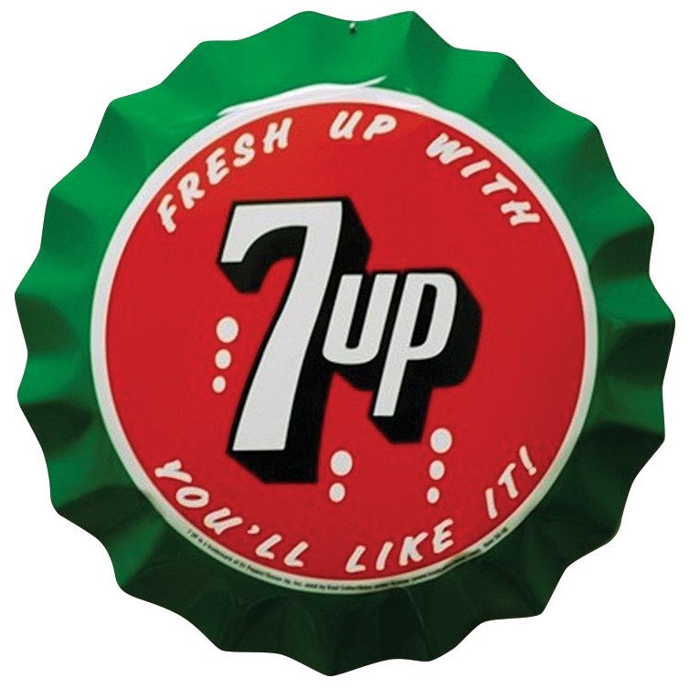 7Up Bottlecap Metal Sign SYSU5 - 7Up Bottlecap Metal Sign Main Image