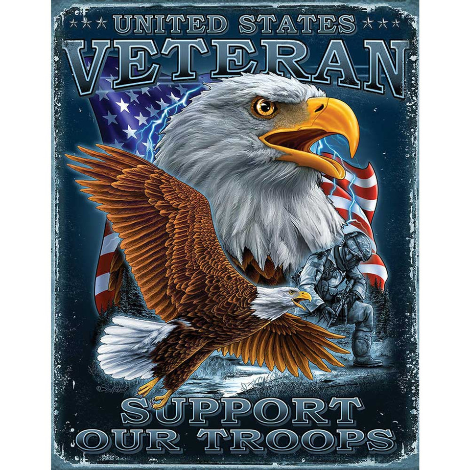 United States Veteran Metal Sign Main Image