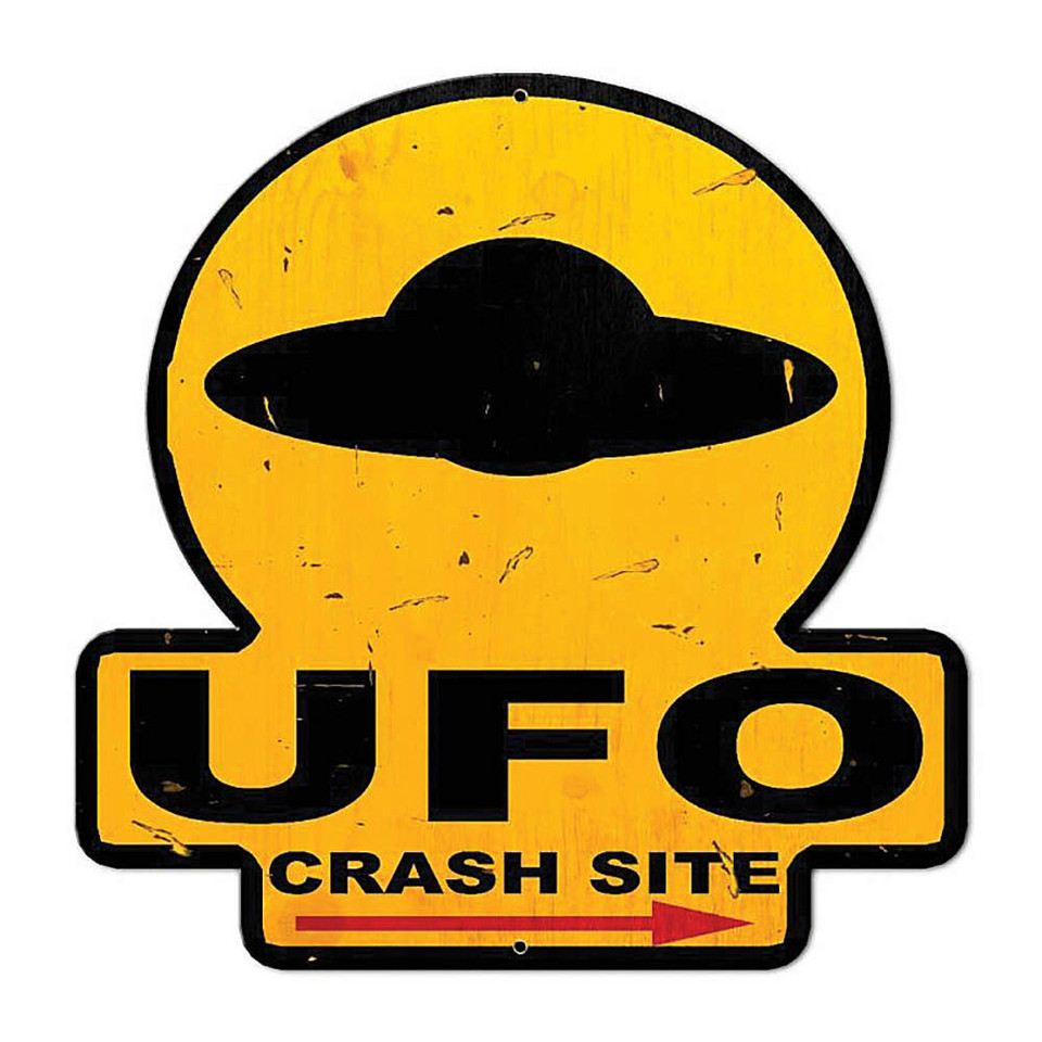 UFO Crash Site Metal Sign PS218 Main Image
