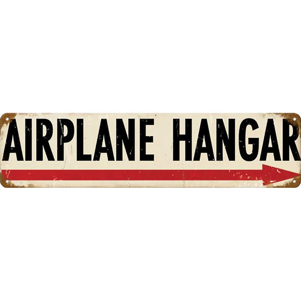 American Airplane Hangar Metal Sign V483 Main Image