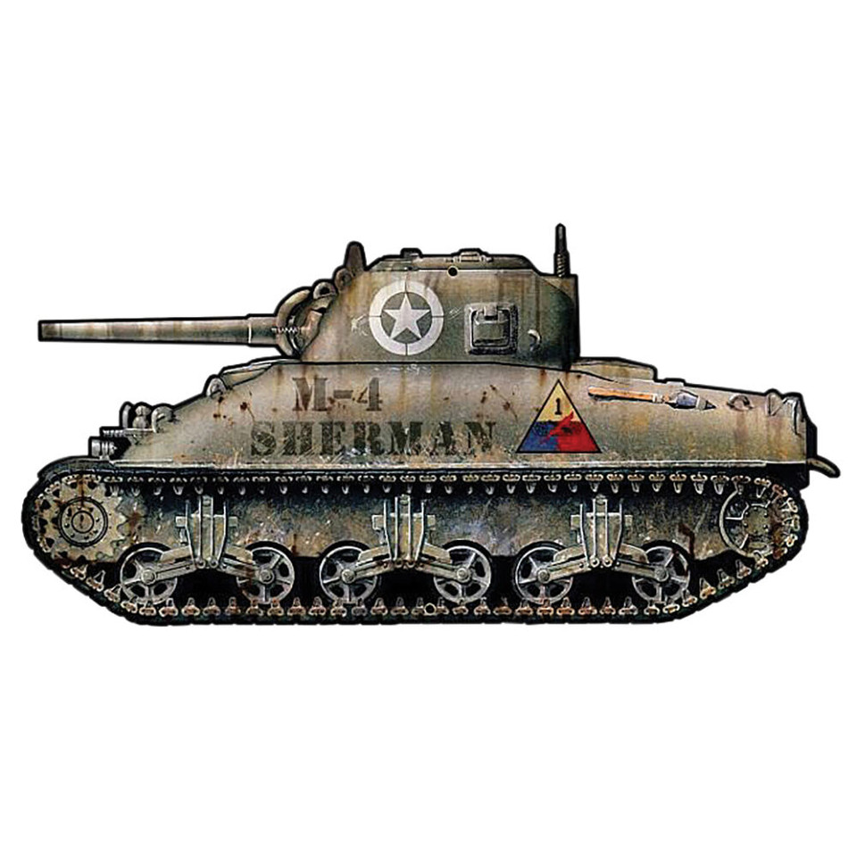 M4 Sherman Cutout Plasma Metal Sign       PS193 Main Image