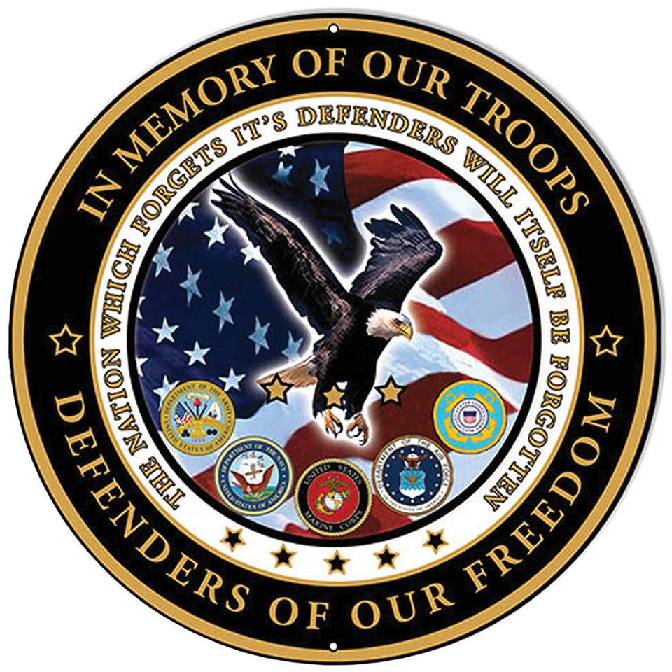 In Memory of our Troops Metal Sign  RVG1244 Main Image