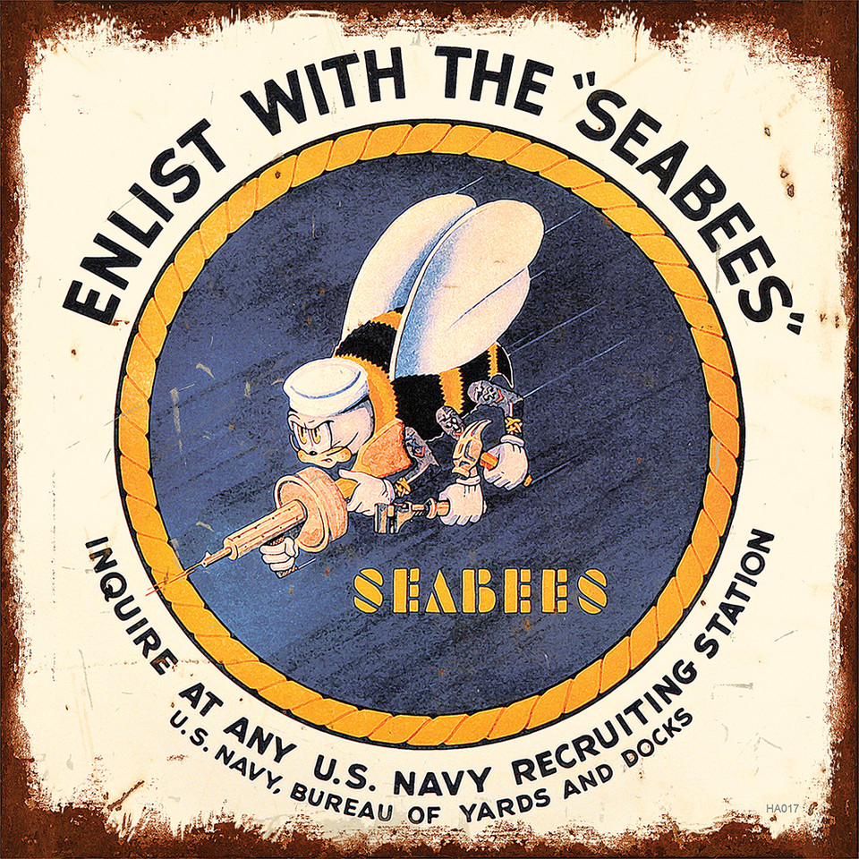 Seabees Vintage Metal Sign  HA017  Main Image