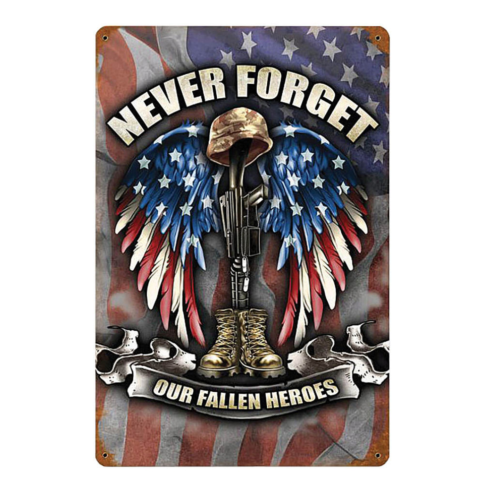 Never Forget Metal Sign LETH083  Main Image