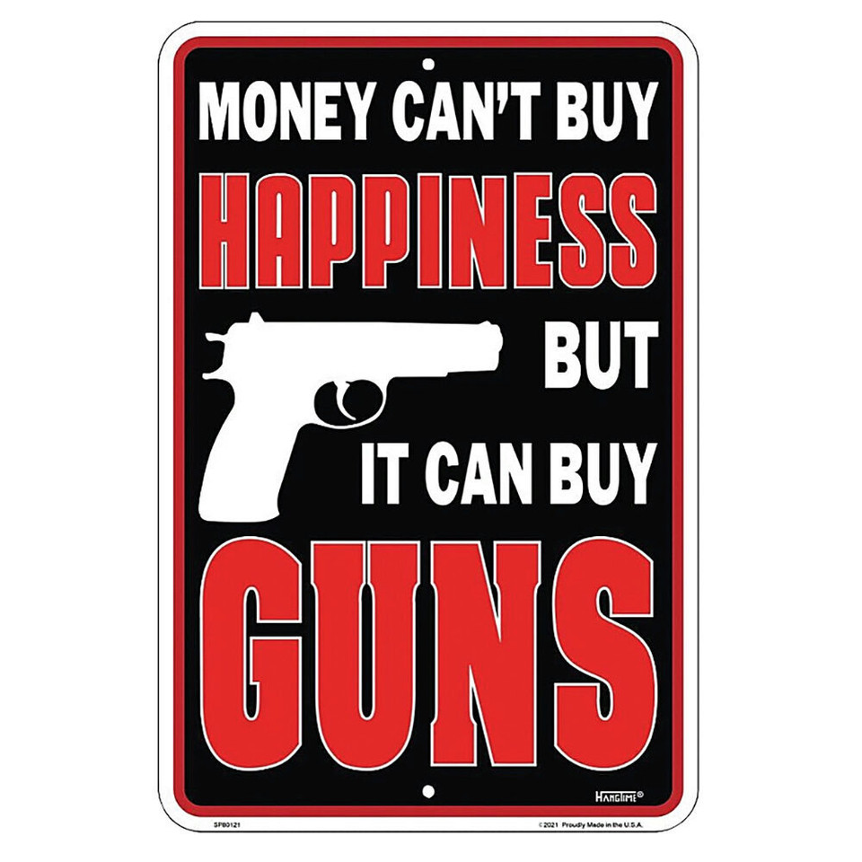 Money Cant Buy you Happiness Metal Sign Main Image