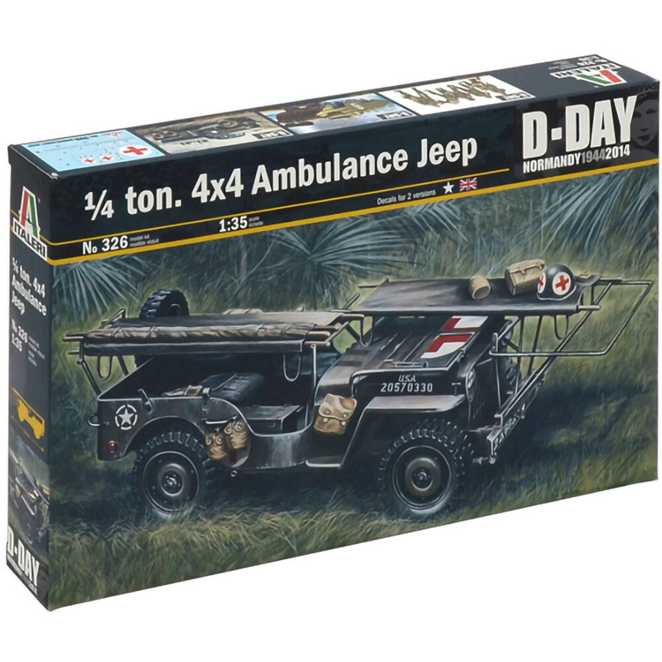 1/4-ton 4x4 Ambulance Jeep 1/35 Kit Main Image