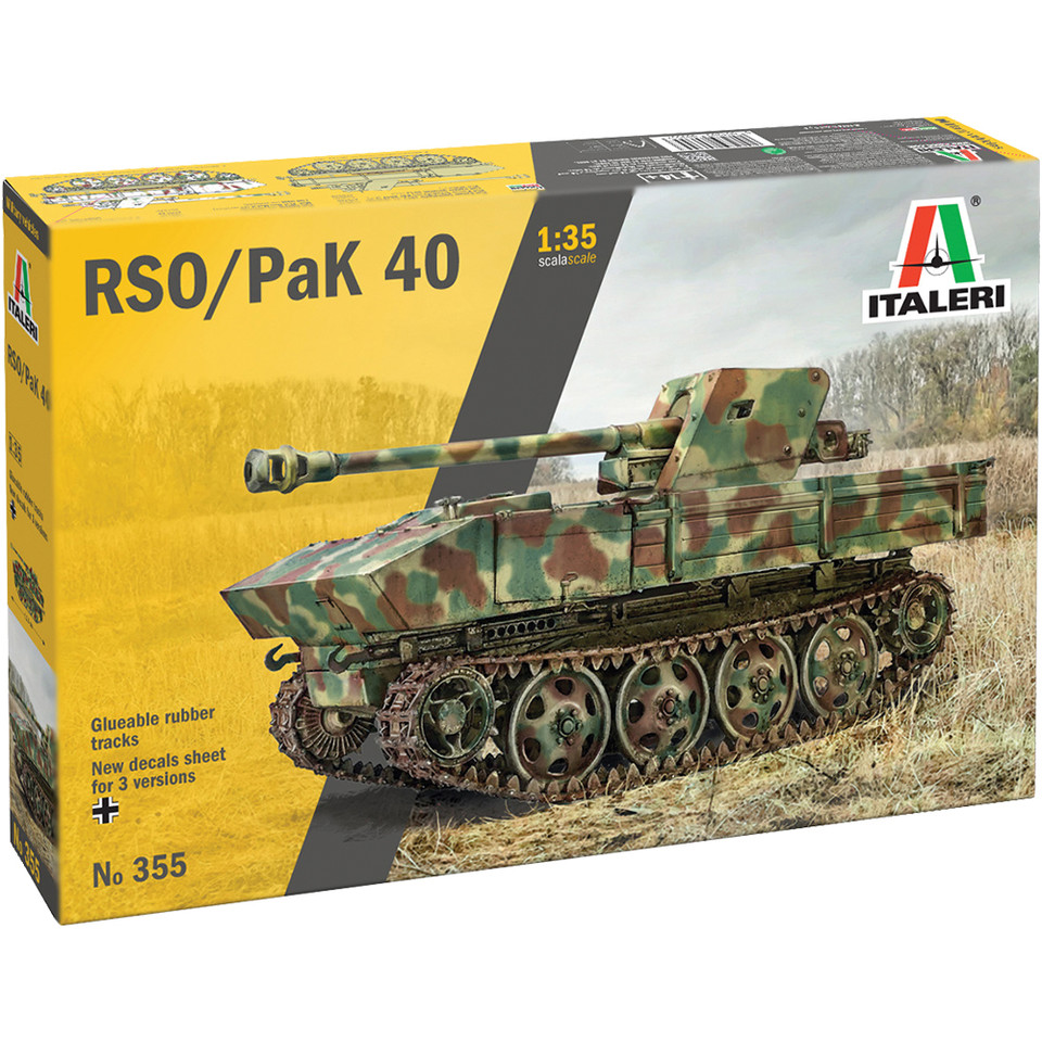 Steyr RSO with Pak 40 Cannon 1/35 Kit Italeri 0355 Main Image