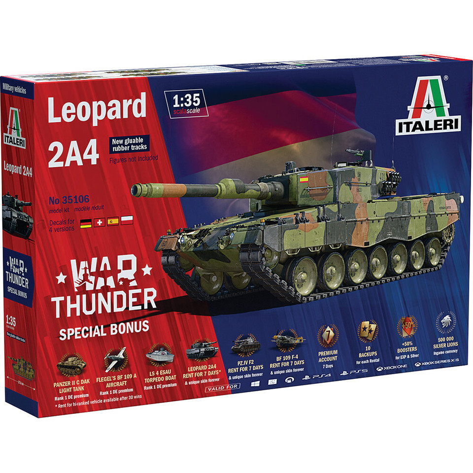 Leopard 2A4 1/35 War Thunder Kit Italeri 35106 Main Image