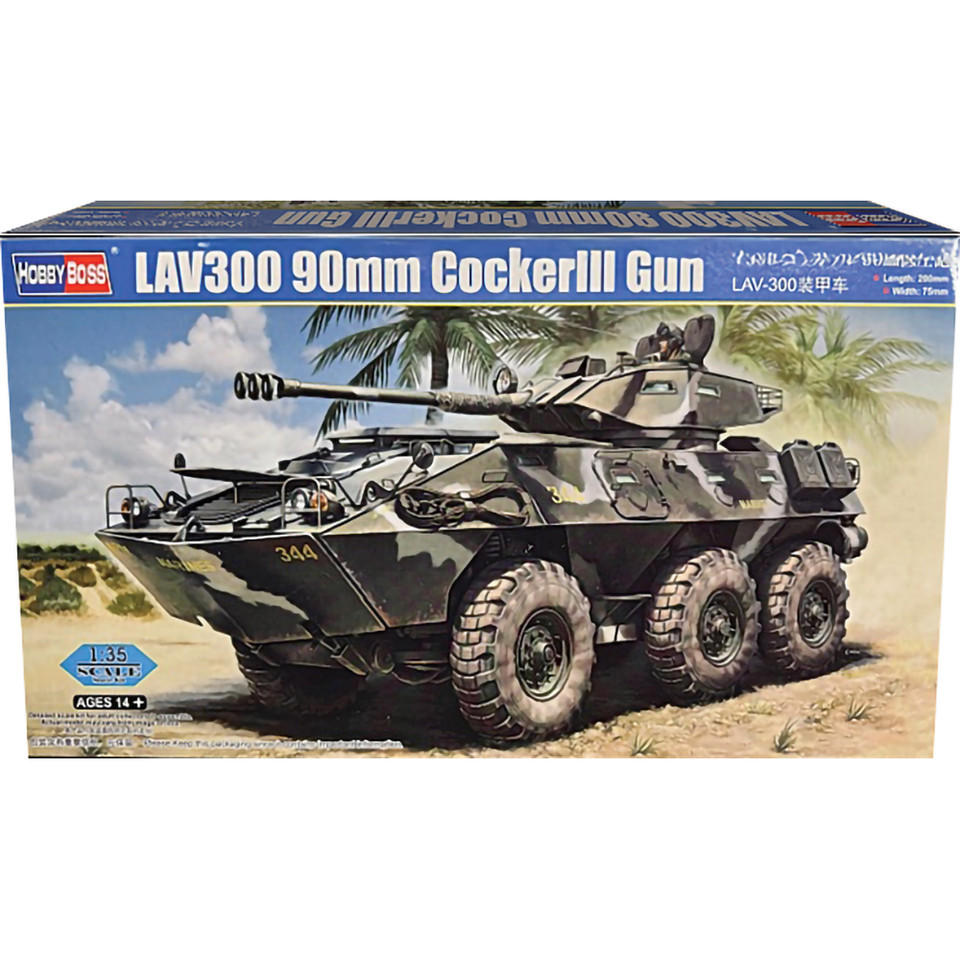 LAV300 90mm Cockerill Gun 1/35 Kit HOBBY BOSS (84573) Main Image