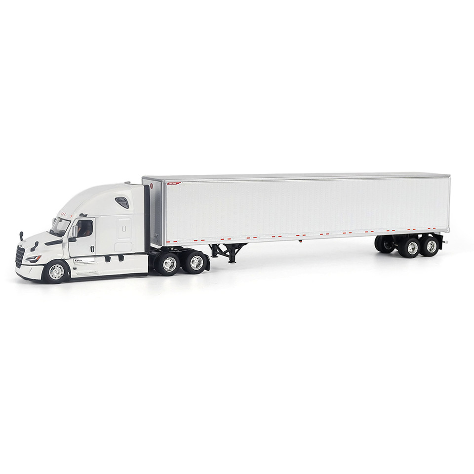 2025 Freightliner Cascadia Gen-5 with Great Dane Champion 53ft Dry Cargo Trailer - White 1:50 Scale Main Image