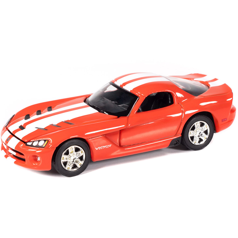 2008 Dodge Viper SRT-10 Mecum Auctions - Viper Orange w/White Stripes 1:64 Scale Main Image