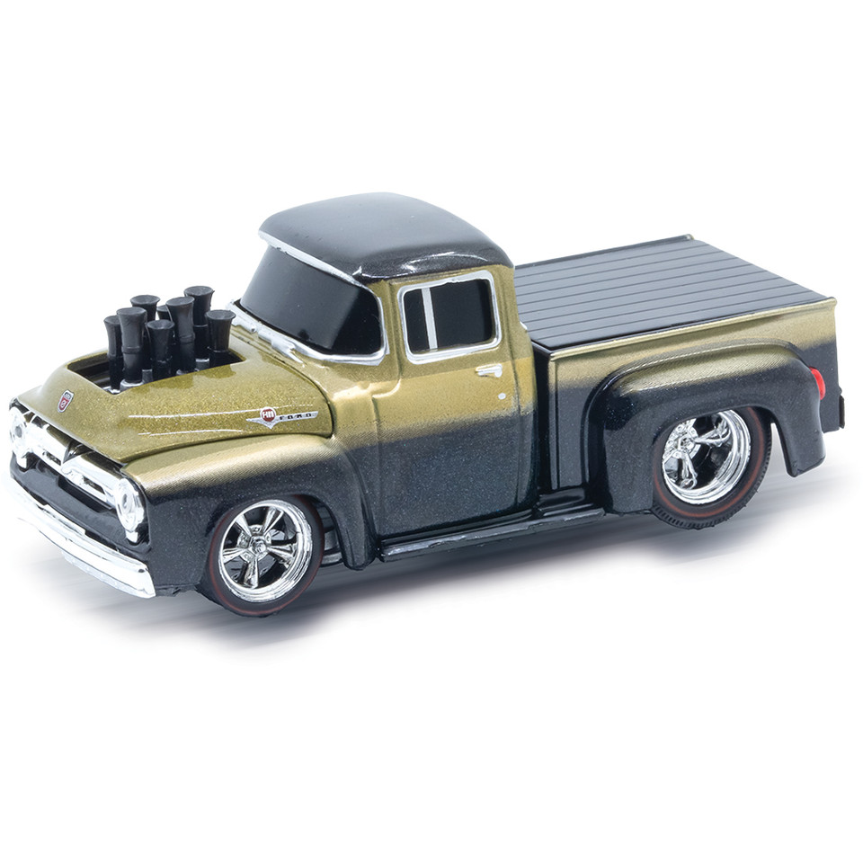 1956 Ford F-100 Truck - Black Gold 1:64 Scale Main Image