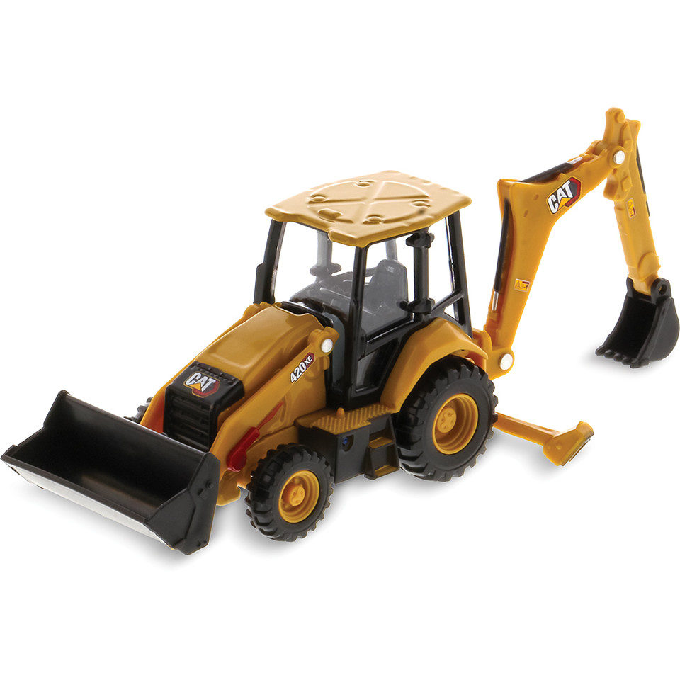Caterpillar 420 Backhoe Loader with interchangeable attachments 1:64 Scale Main Image