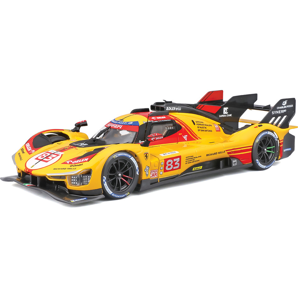Racing Ferrari 499P 24HLM (2024) - Yellow #83 1:24 Scale Main Image