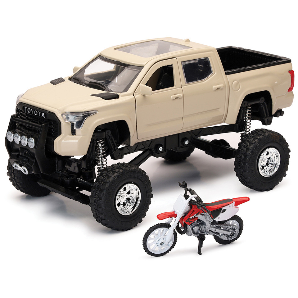 Toyota Tundra Off Road Pick Up W/ Honda Dirt Bike 1:32 Scale Main Image