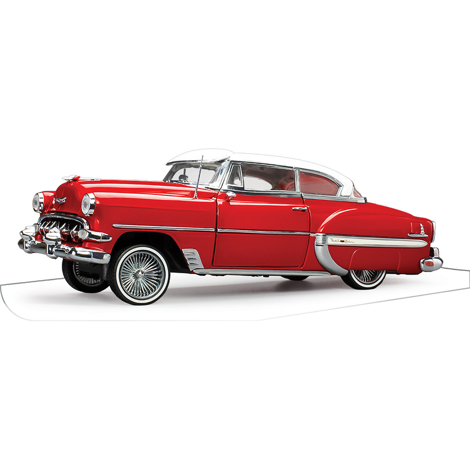 1954 Chevrolet Bel Air Hard Top Coupe Lowrider - Red 1:18 Scale Main Image