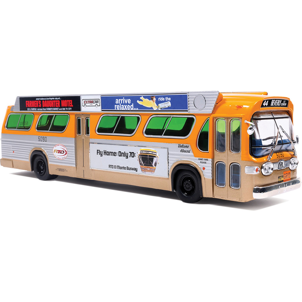 1963 GM TDH-5303 Fishbowl Batwing Transit Bus: Los Angeles Metro / Rapid Transit District (RTD) 1:43 Scale Main Image