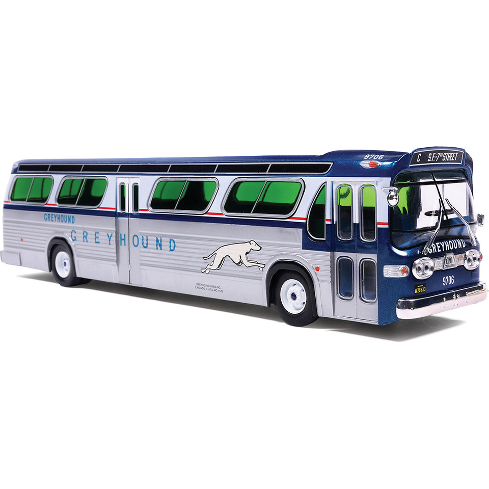 1963 GM TDH-5303 Transit Bus: Greyhound Bus Lines 1:43 Scale Main Image