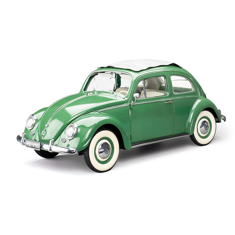 1950 Volkswagen Beetle Saloon Opening Roof - Green 1:12 Scale Main Image