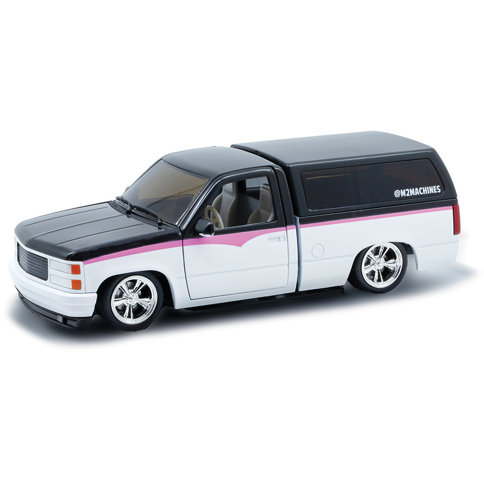 1991 GMC Sierra - White with Black Camper Back 1:24 Scale Main Image