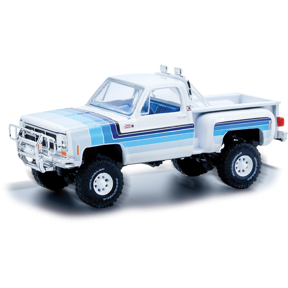 1976 GMC Sierra Grande 15 - White with Blue 1:64 Scale Main Image
