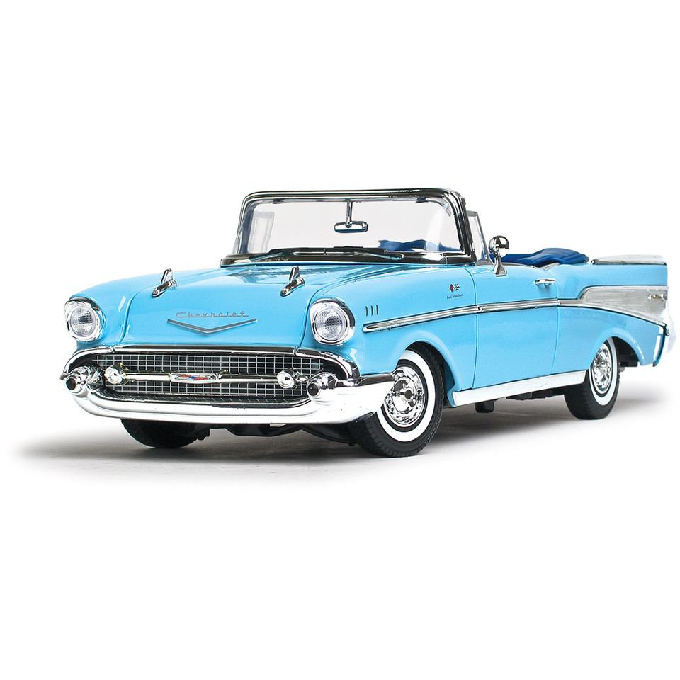 1957 Chevy Bel Air Convertible - Blue 1:18 Scale Main Image