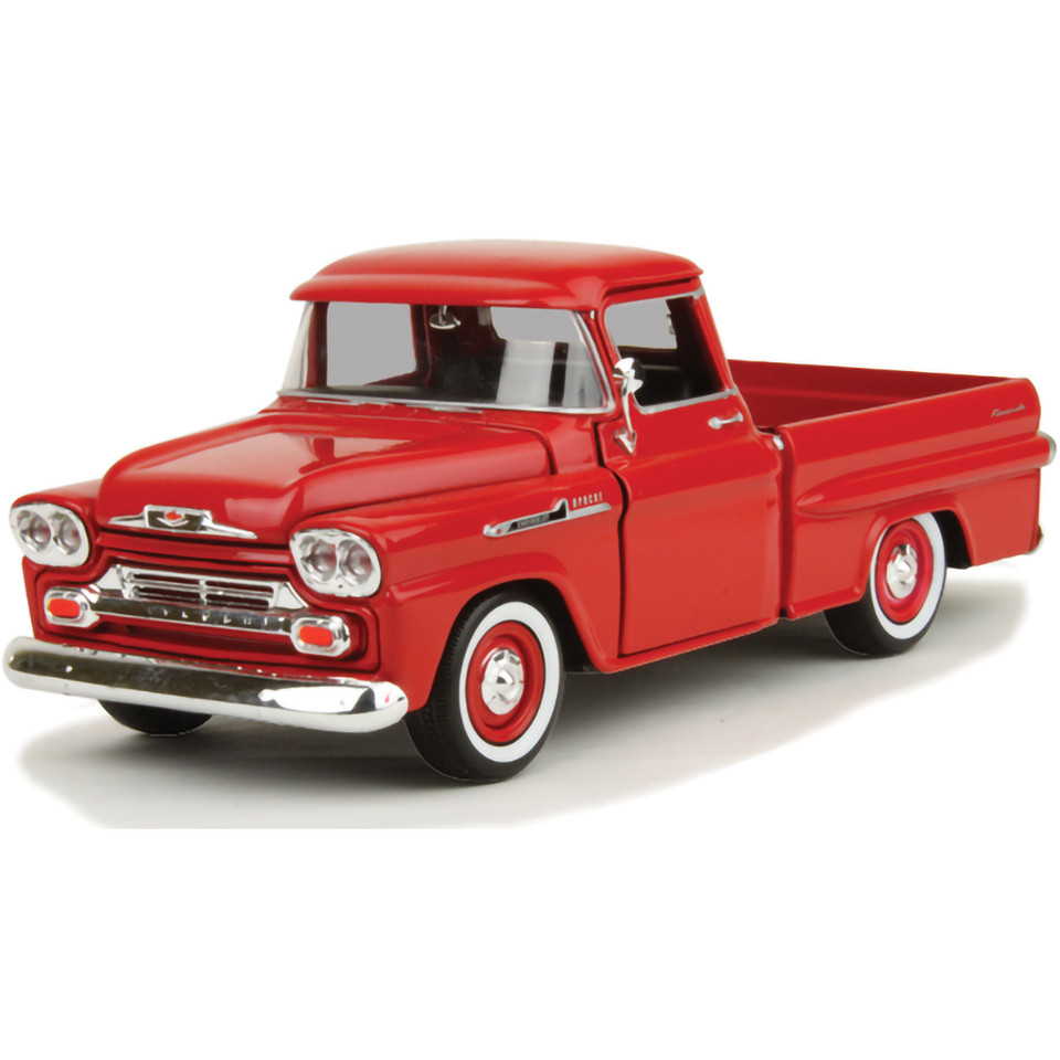 1958 Chevy Apache Fleetside Pickup - Red 1:24 Scale Main Image
